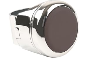 HOFFEN Steering Wheel Spinner Sport Maneuvering Knob Cow Leather Cover Swivel Suicide Knob Universal Fit for Cars, Trucks, Boats (Coffee)