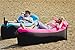 MAMBLE Inflatable Lounger Sofa Portable Sofa Bed Air Sofa for Travelling, Camping, Beach, Park Pink