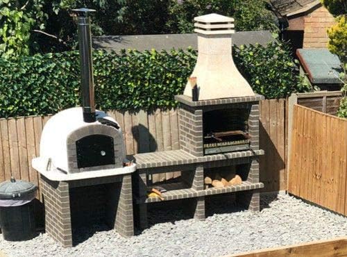 Woodfired Bbq And Oven Deal In Grey, 80cm x 40cm