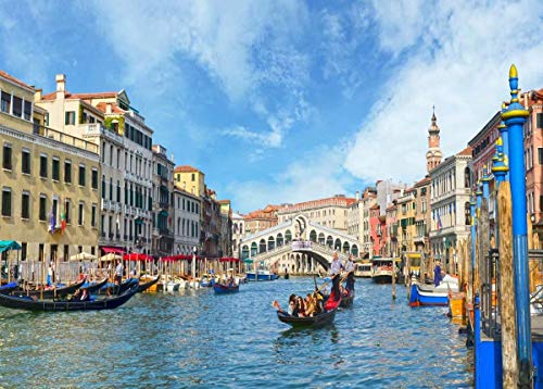 BELECO 7x5ft Fabric Venice Italy Backdrop Gondola