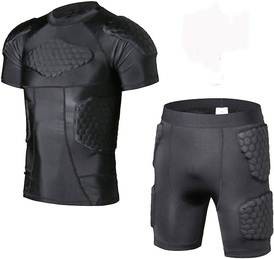 TUOYR Padded Compression Shirt Chest Protector Undershirt for Football