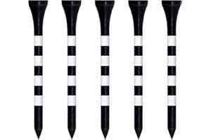 Zivisk Wooden Golf Tees 3-1/4", 2-3/4", 2-1/8", 1-1/2" Available, 100 Count (Natural Color, White, Black, Blue, Red, Green, Yellow, Pink, Orange)