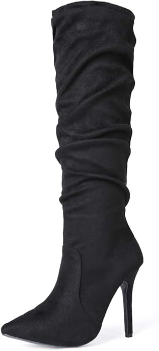Sivellya Womens Mid Calf Stacked Fashion