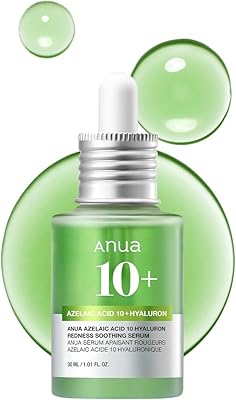 Anua Azelaic Acid 10 Hyaluron Redness Soothing Serum, Facial Serum for Blemish-Prone & Sensitive Skin, Lightweight & Hydrating Blemish Care, Hyaluronic Acid, Korean Skincare, 1.01 fl oz.