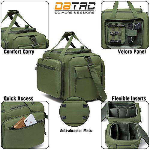 DBTAC Gun Range Bag Large Tactical Pistol Shooting Range Duffle Bag for 4+ Handguns Range Trip