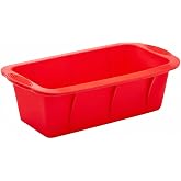Forma de Silicone Antiaderente 25x12cm Resistente Alta Temperatura | Para Pães, Bolos, Pudins, Sobremesas