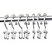 Moldiy Shower Curtain Hooks, Double Glide Shower Rings Brushed Nickel - Set of 12