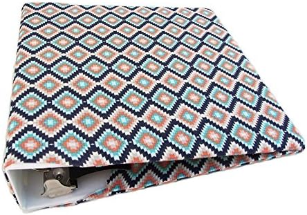 SOUTHWEST DIAMONDS Stretch Fabric 3 Ring Binder Cover, Decorative Binder Cover for Planner Binder 8.5 x 11, Full Size Planner Cover, Recipe Binder, or Photo Album
