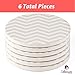 Coasters for Drinks Absorbent with Holder Included - 6 Grey Chevron Pattern on Big Ceramic Stones with Cork Back, Use as Home Decor and Save Your Furniture from Water Stains, Marks and Scratches