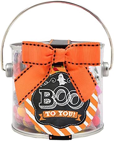 Halloween Assorted Wrapped Candies in Mini Paint Can Designed Container - 3.5" x 4"