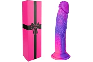 6 Inch Realistic Ultra Thin Slim Beginner Dildo with Suction Cup, 5.5" Ultra Small Cute Purple Pink Anal Dildo G-Spot Stimula