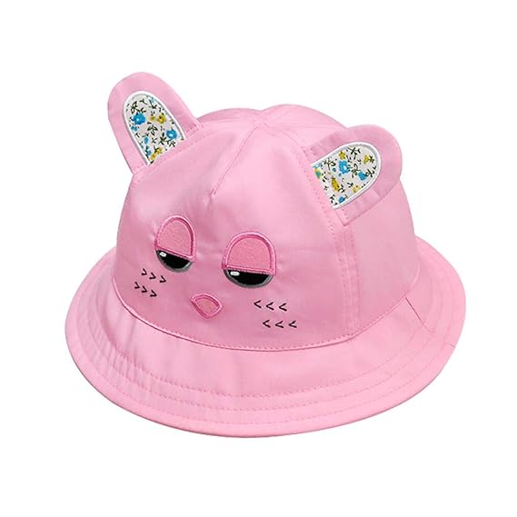 Happy Cherry Chapeau Dété Bébé Fille Garçon Coton Respirant Anti Uv Bob De Soleil Parasol Cap Pliable Taille De Tête 44 50cm 1 Mois 35 Ans