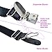 DoHope Stocking Clip Garter Straps Adjustable Suspender Accessories for Hosiery (2 Pairs, Black with 1 Garter Buckle & 1 Suspender Buckle)