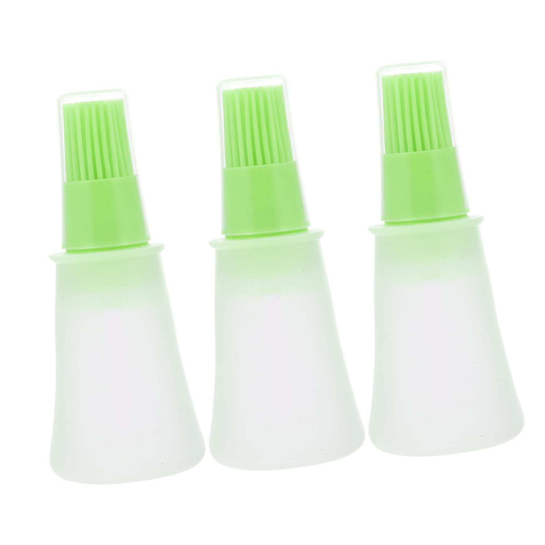 BIUDECO 3pcs Silicone Oil Bottle Brush Salad Dressing Bottle Silicone Roasting Rack Portable Grills Basting Brush Sauce s Bread Butter Basting Oil