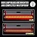 juneven Tailgate Light Bar 60 Inch Truck Brake Flexible Strip Trailer Tail Lights Turn Signal Reverse Back Up Stop Running Light for Pickup RV SUV Van Car Jeep, Red/White, No Drill Needed