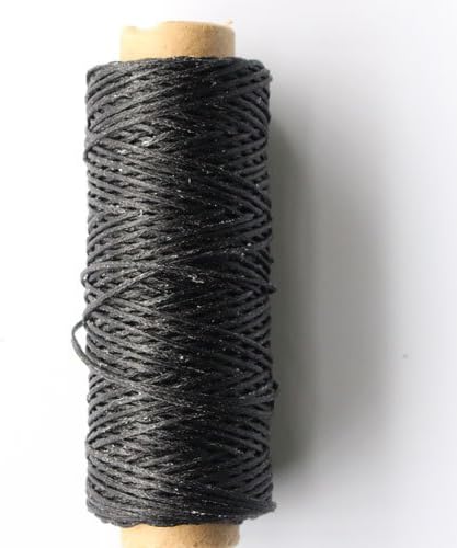 Durable 1mm 150D Leather Waxed Thread Cord for DIY Handicraft Tool Hand Stitching Thread 50 Meters Flat Waxed Sewing Line