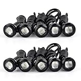 YITAMOTOR 10 X 5730 9W 18mm Eagle Eye LED Car Motor DRL Backup Red Lights bulbs 12V