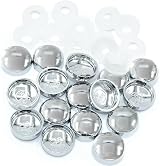 SISI UK Chrome Dome Screw Cover Caps for 6g 8g Mirror Screws Pack of 10 view 2