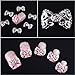 350buy 10x Silver 3D Carve Alloy Rhinestones Bow Tie Nail Art DIY Decorations