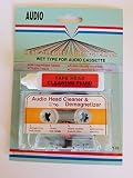AUDIO CASSETTE TAPE HEAD CLEANER & DEMAGNETIZER WET-TYPE FOR HOME CAR OR PORTABLE DECKS