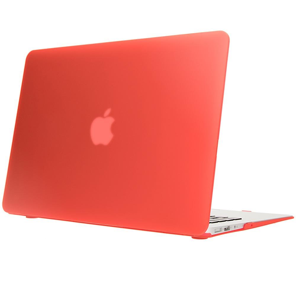 NALIA Hard-Case compatible with Macbook Air 13 Inch (2015), Premium Protective See Through Hard-Shell Slim Laptop Skin Silky-Smooth Thin Matt Protector Back & Front Cover Full-Body Sleeve, Color:Red