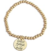 Love, Georgie Best Yaya Ever Stretch Bracelet, Gold Mother's Day Gift for Yaya, Birthday Present for Yaya