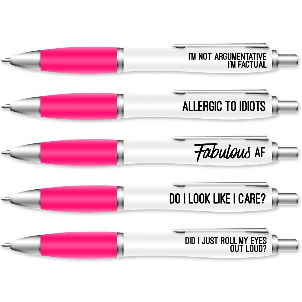 Silly Sentiments Roll My Eyes Out Loud Funny Pen Pack - Birthday Gift For Her - Funny Birthday present - Leaving - Funny Gifts For Friend