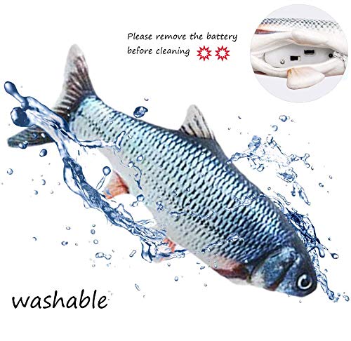 Innaper Electric Flopping Fish Cat Toy 2 Pack 11 Realistic Interactive Floppy Fish Usb Chargeable Wiggle Fish Catnip Toys Wiggle Plush Simulation Motion Toy For Kitten Kitty Dog Indoor Cats Pricepulse