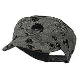 Flower Jeep Style Army Cap - Black OSFM