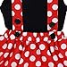 Polka Dots Minnie Costume Romper for Baby Girl Princess 1st Birthday Party,Dress Up w/Overall Suspender Skirt,Mouse Headband 12-18 Years