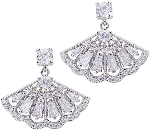 SILVERAL Silver Earrings for women Crystal Dangle Earrings Drop Pierced Earrings
