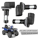 Led Headlight Bulbs Lamps 150W High Power 6000K Super White 3600LM For Polaris Sportsman RZR 570 Ranger ACE Magnum Hawkeye (3Pcs)