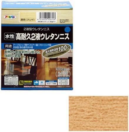Amazon アサヒペン 水性高耐久2液ウレタンニス 透明 クリヤ 300gセット Diy 工具 ガーデン