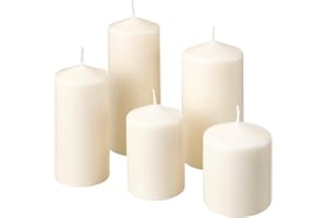 IKEA.. 803.779.37 Fenomen Unscented Block Candle, Set of 5, Natural
