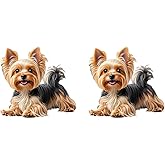 2pcs 5.51''x5.31'' Yorkshire Terrier Dog Vinyl Sticker, Waterproof Scratch-Resistant Decal for Motorcycles, Laptops, Cars, Trucks, Waterproof & Durable Car Decal Sticker |#AZ137