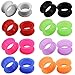 PunkTracker 18 Pairs 8g-1” UV Acrylic Screw Fit Ear Tunnels & Thick Silicone Double Flared Ear Gauge Plugs Piercing