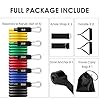 CLEEBORG Resistance Bands Set, Pull Rope Set Exercise Bands Set Men Home Workouts with Fitness Tubes, Foam Handles, Resistance Bands Exercise Elastic Pull Ropes for Indoor Strength Training(150LB)