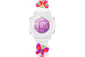 L LAVAREDO Kids Watches Girl Watches Ages 3-12 Sports Waterproof 3D Cute Cartoon Digital 7 Color Lights Wrist Watch for Kids