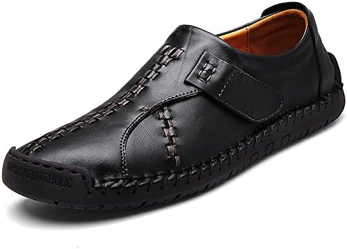 CEKU Men's Driving Causal Loafers Slip on Leather Handmade Flats Classic Comfortable Oxford Walking Shoes