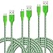 Fasgear Micro USB Cables, 3 Pack-3ft,6ft,10ft Quick Charge USB 2.0 to Micro USB Charger Braided Compatible for Galaxy S7 Edge S6 S5, HTC, LG, Android Smartphone, Xbox, Fire Kindle and More (Green) primary