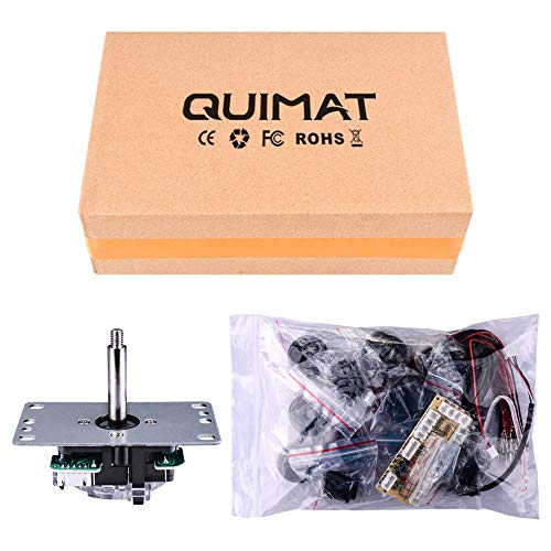 Quimat DIY Arcade Game Button and Joystick Controller Kit for Rapsberry Pi and Windows,5 Pin Joystick and 10 Push Buttons