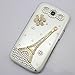 EVTECH(TM) 3D Handmade Crystal Eiffel Tower Rhinestone Diamond Bling Cover Hard Clear Case for Samsung Galaxy Grand Duos i9080 i9082 (100% Handcrafted)