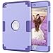 iPad Mini 4 Case,iPad Mini 4 Retina Case,BENTOBEN Anti-Slip Shock-Absorption Silicone High Impact Resistant Hybrid Three Layer Protective Cover for iPad Mini 4(Light Purple & Purple)