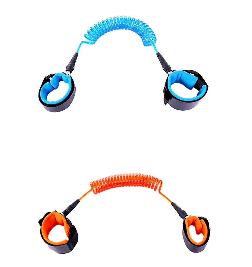 Xiaoyu 2 Colors Baby Anti-Lost Belt, 360 Degree Rotation, Child Walking Safety Toddler Harness, Blue & Orange, 2.5MM