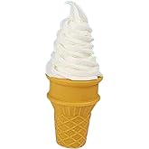 Fake Ice Cream Cone Simulation Ice Cream Food Model Realistic Pretend Food Toy for Decoration Fake Cupcake Prop Desktop Decor Display , White