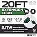 Iron Forge Cable 20 Foot Outdoor Extension Cord, 16/3 Green 20 Foot Extension Cord Indoor/Outdoor Use, 3 Prong, Weatherproof Jacket, Great for Gardens, Landscaping, Lawn Mower and More