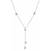 HZMAN Gold Necklace for Women Trendy Dainty Prom Crystal Y-Shaped Necklace Jewelry for Women Gifts