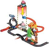Hot Wheels City Downtown Ice Cream Swirl Let’s Race Set HTN77 with Car view 6