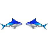 SLIACETE Shark Studs Earrings 925 Sterling Silver Shark Jewelry Gifts for Women Girls Shark Lovers