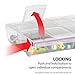 Craft Mates Craft & Sewing Supplies Organizer, 14 Locking Compartments (3XL) with Clear Lids, Bead, Jewelry, Embroidery, Thread, Needle, Scrapbooking, DIY Storage Box for Crafters and Artists